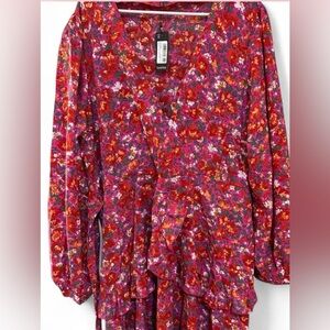 Floral Red and Pink Women's dress